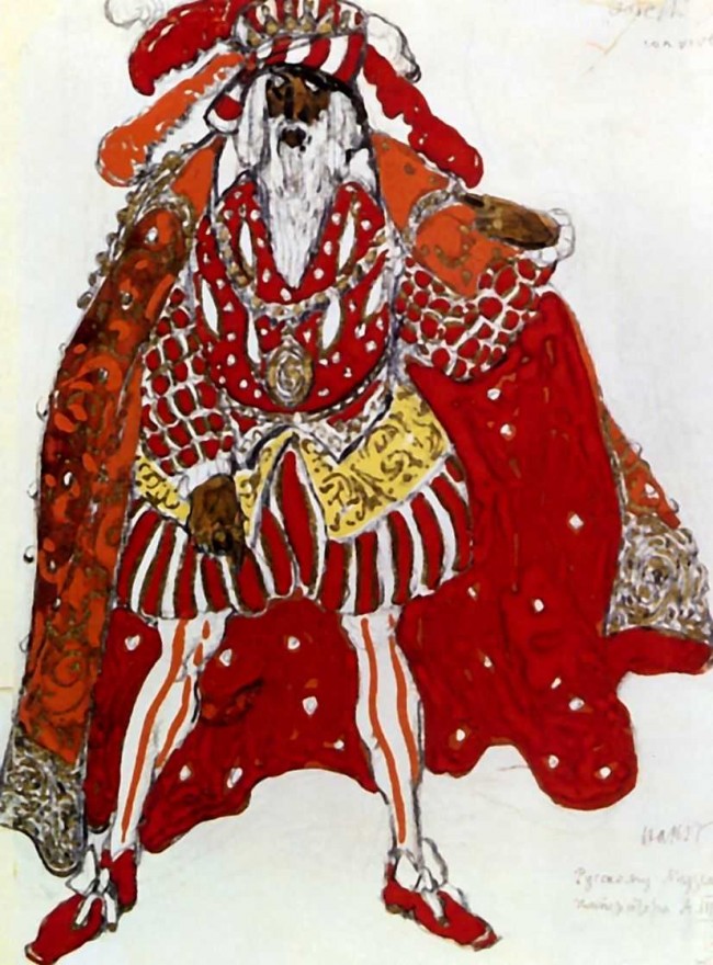 Сочинение по картине: Бакст - "Эскиз костюма для постановки 'Легенды Иосифа' Рихарда Штрауса"